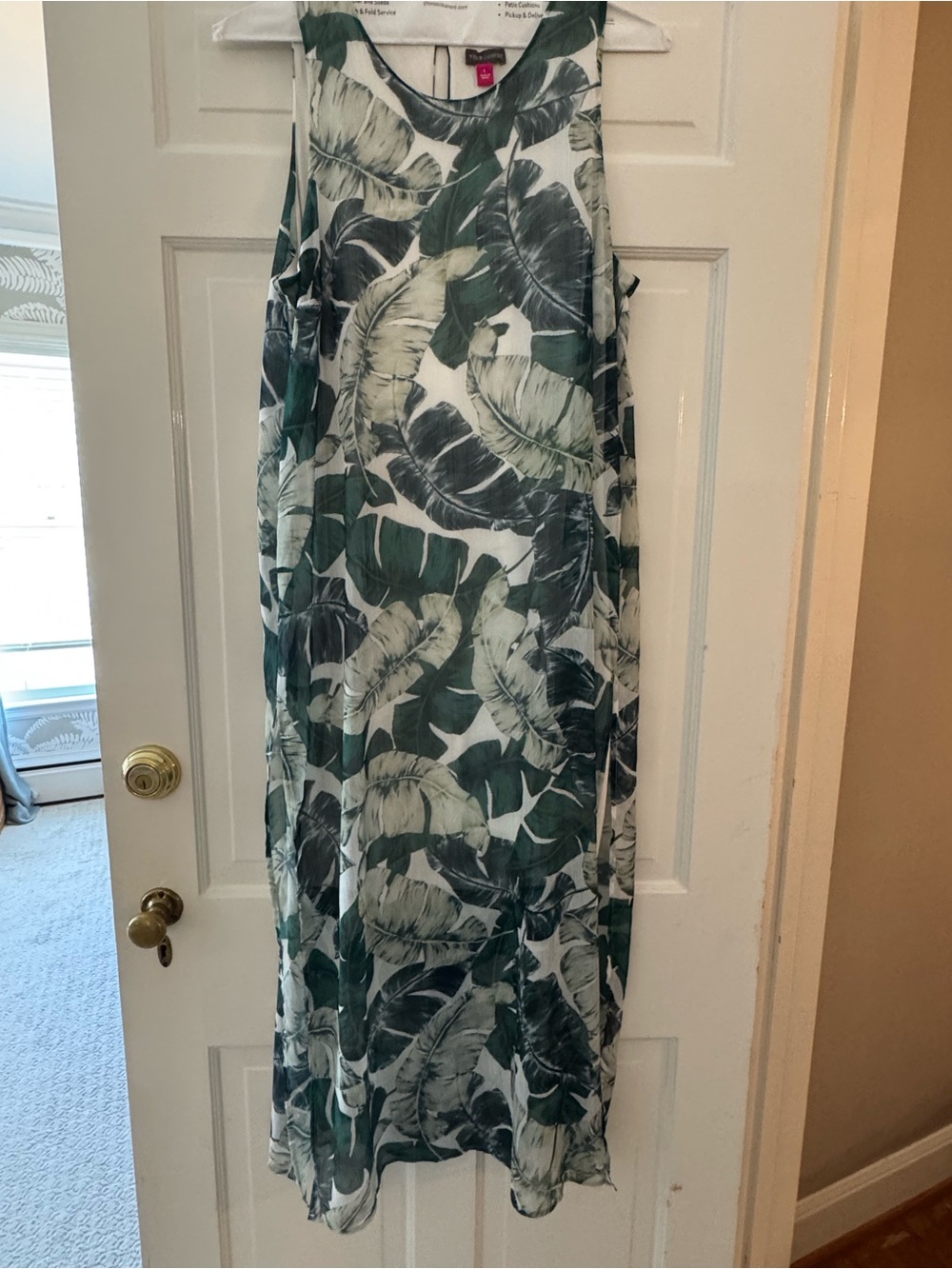 Vince Camuto Palm Overlay Maxi Dress